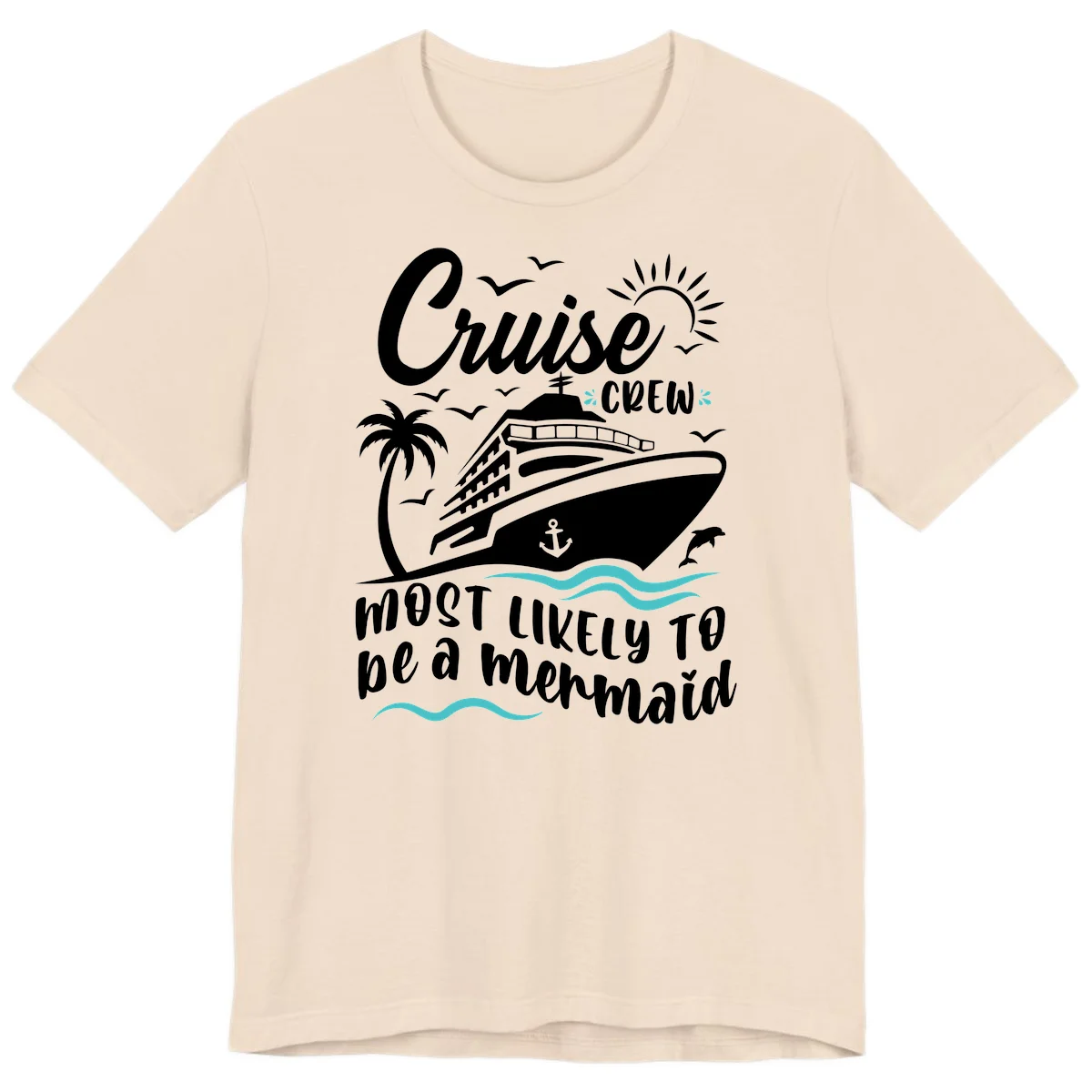 Cruise Crew Mermaid Life Premium T-Shirt in Soft Cream
