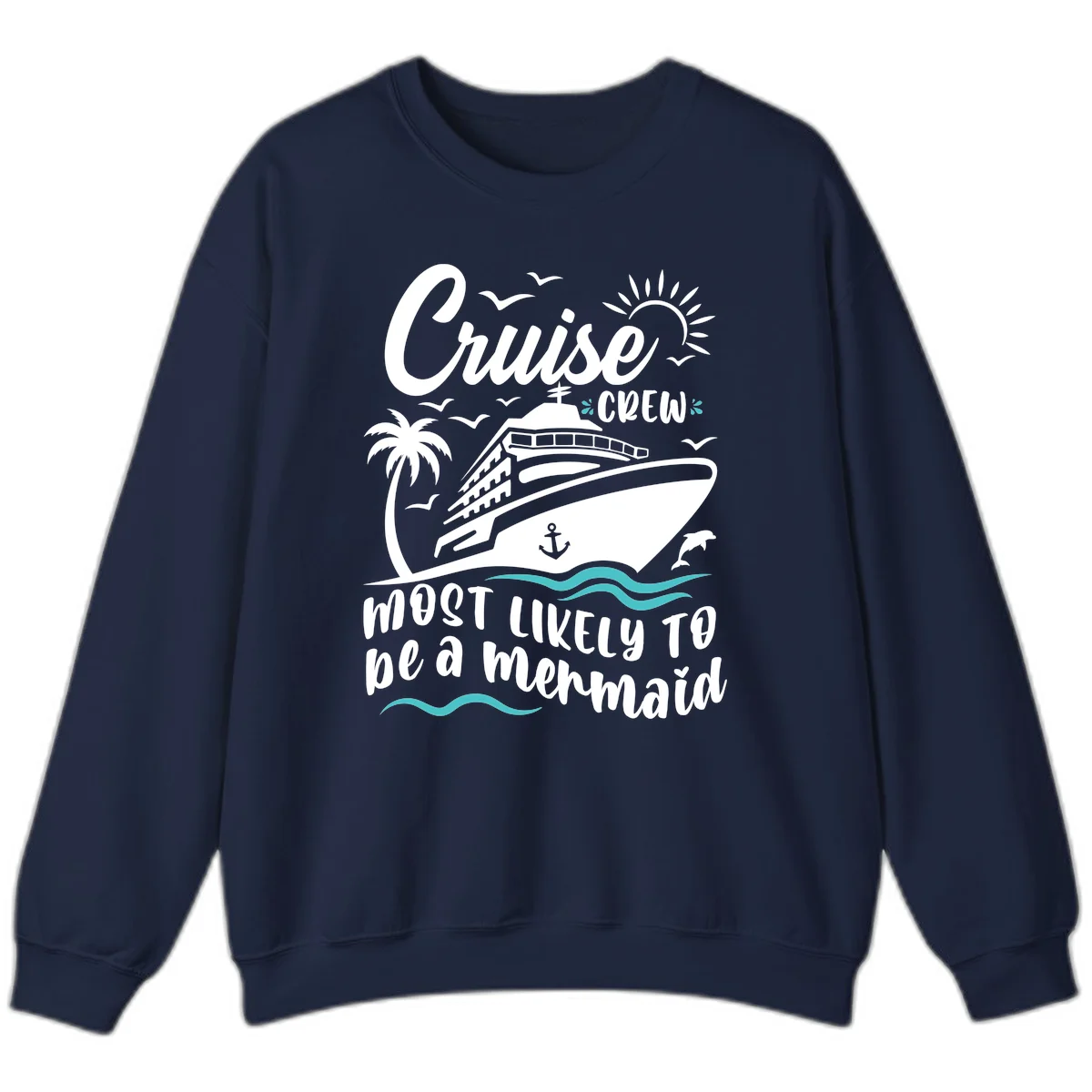 Cruise Crew Mermaid Life Sweatshirt in Navy