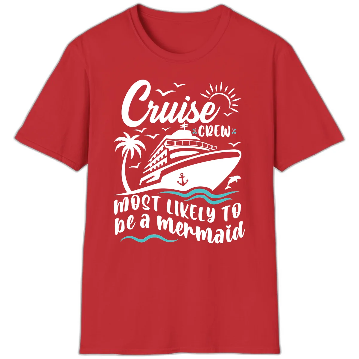 Cruise Crew Mermaid Life T-Shirt in Red