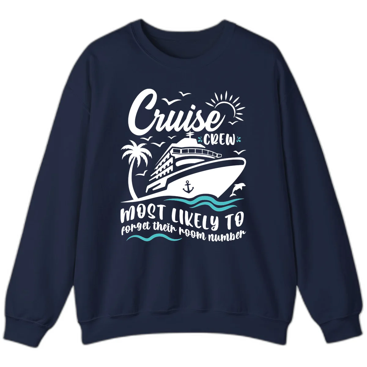 Cruise Crew Room Number Forget Sweatshirt in Navy