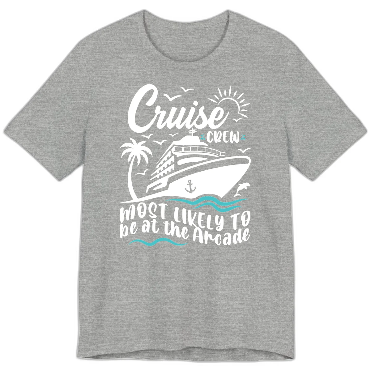 Cruise Crew Most Likely to be at the Arcade Premium T-Shirt in Athletic Heather