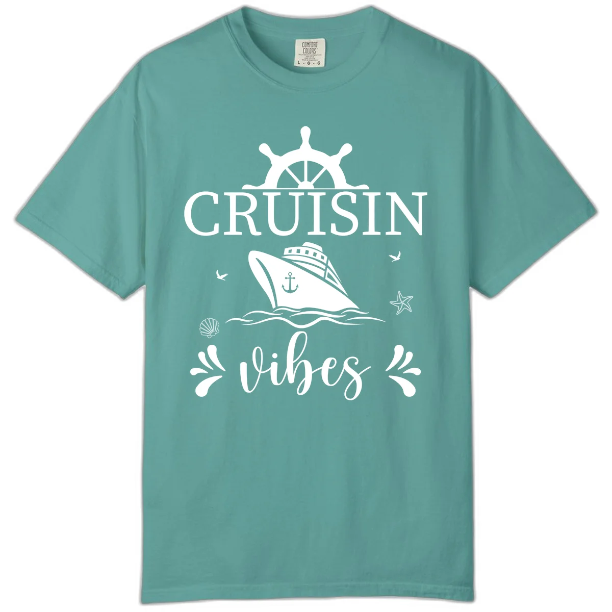 Cruisin Vibes Nautical Helm Comfort Color in Seafoam