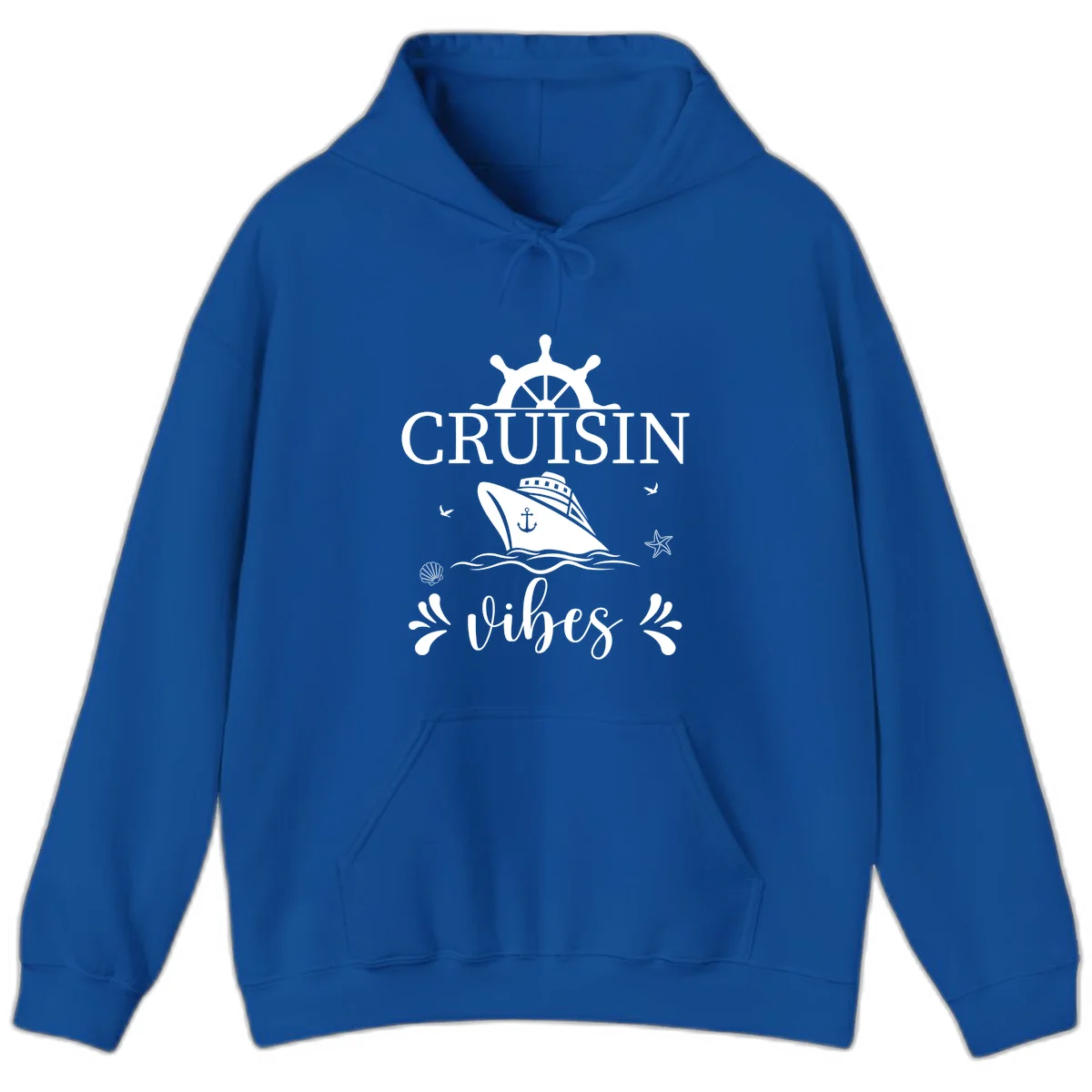 Cruisin Vibes Nautical Helm Hoodie in Royal