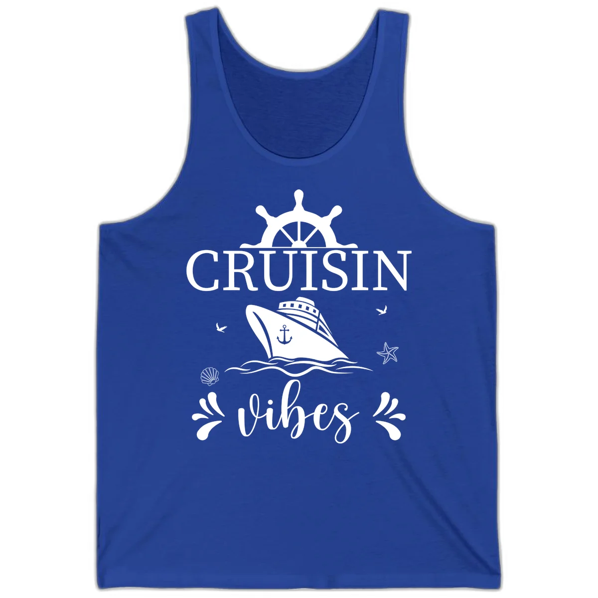 Cruisin Vibes Nautical Helm Tank in True Royal