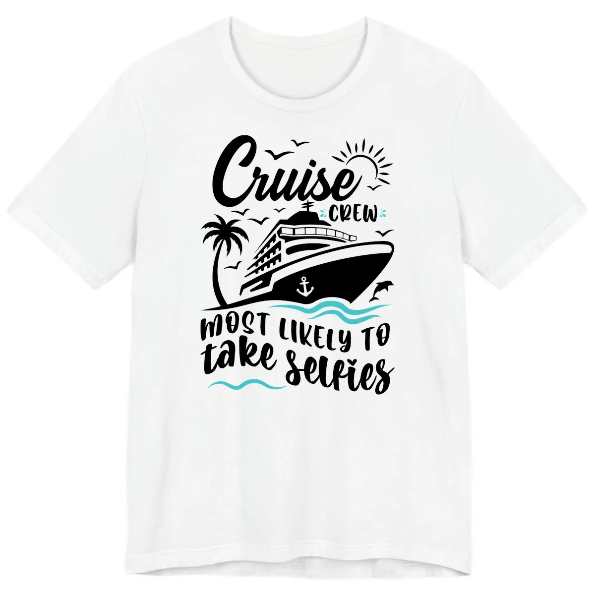 Cruise Crew Most Likely To Take Selfies Premium T-Shirt in White