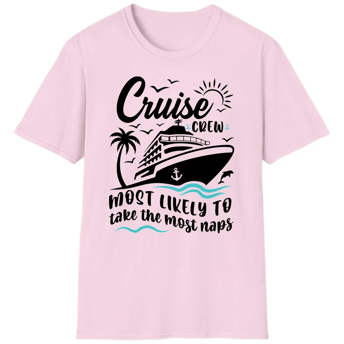 Cruise Crew Most Likely To Nap T-Shirt in Light Pink