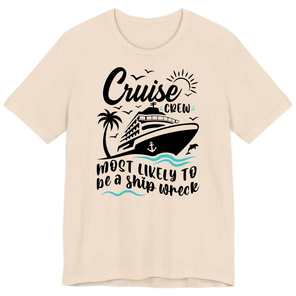Cruise Crew Ship Wreck Premium T-Shirt in Soft Cream