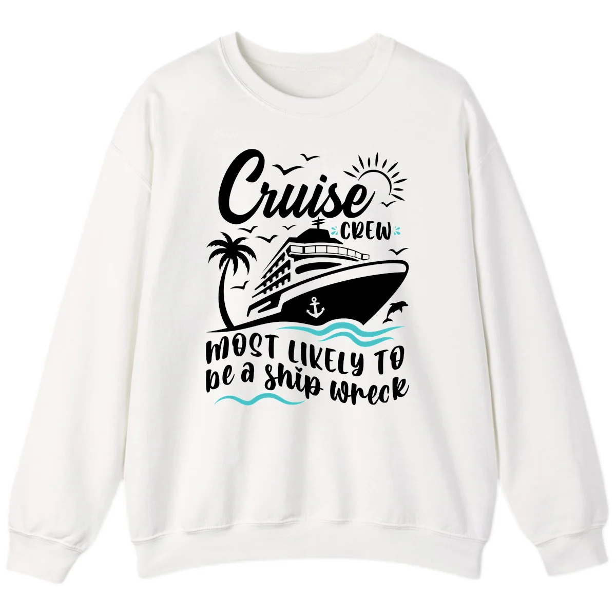 Cruise Crew Ship Wreck Sweatshirt in White
