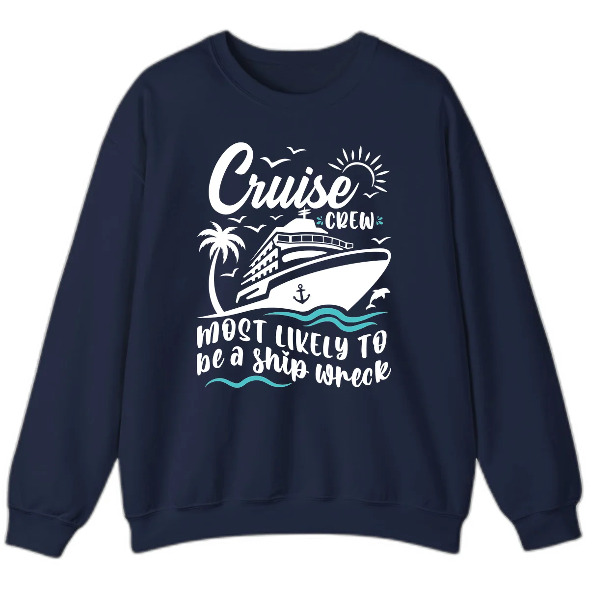 Cruise Crew Ship Wreck Sweatshirt in Navy