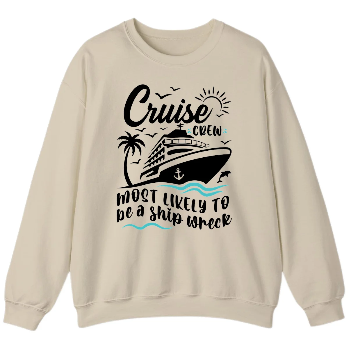 Cruise Crew Ship Wreck Sweatshirt in Sand