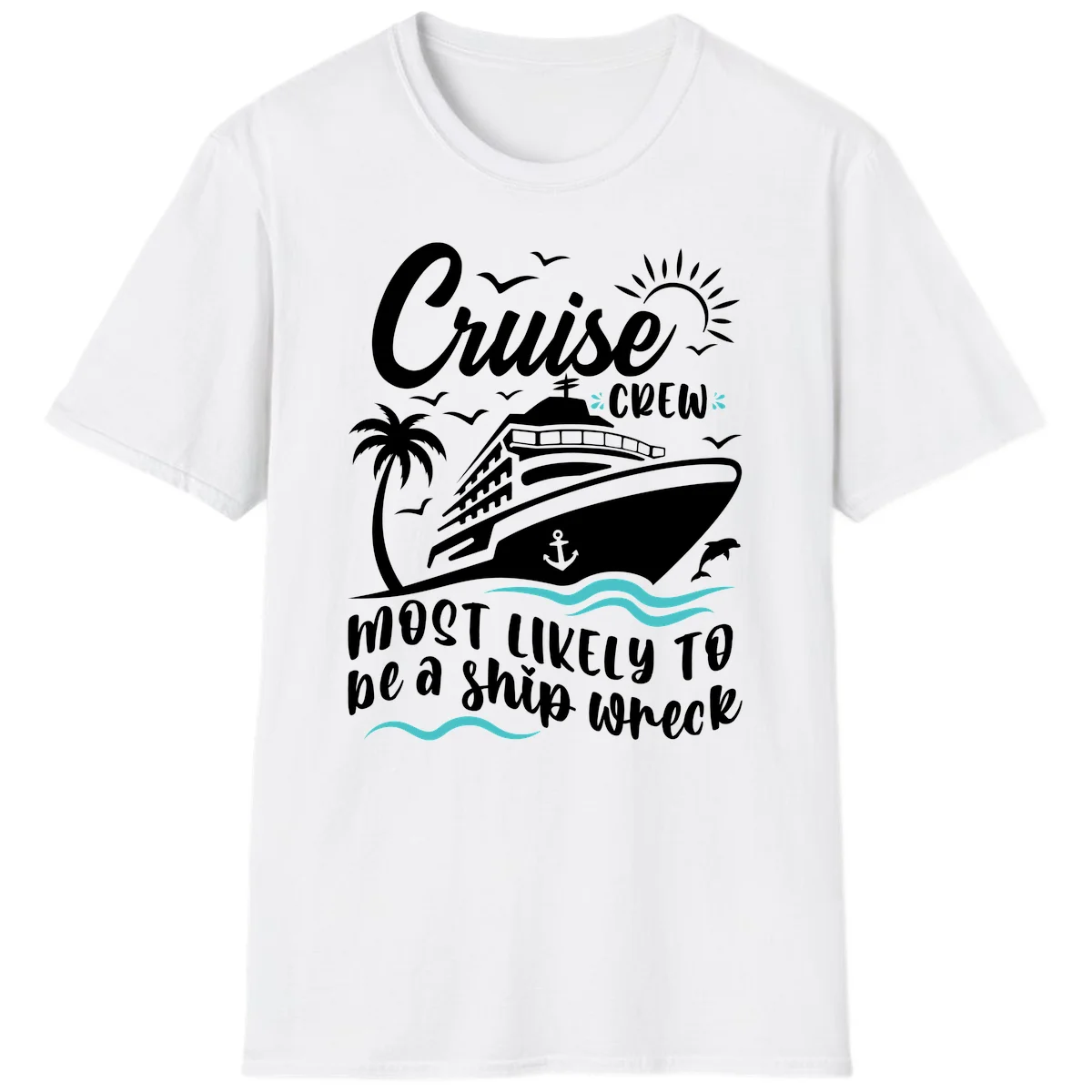 Cruise Crew Ship Wreck T-Shirt in White