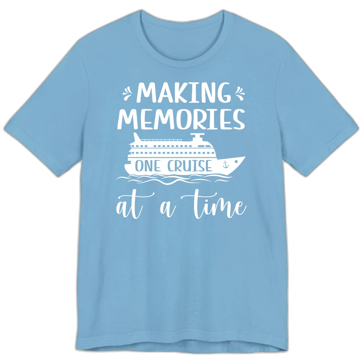 Making Memories One Cruise At A Time Premium T-Shirt in Ocean Blue