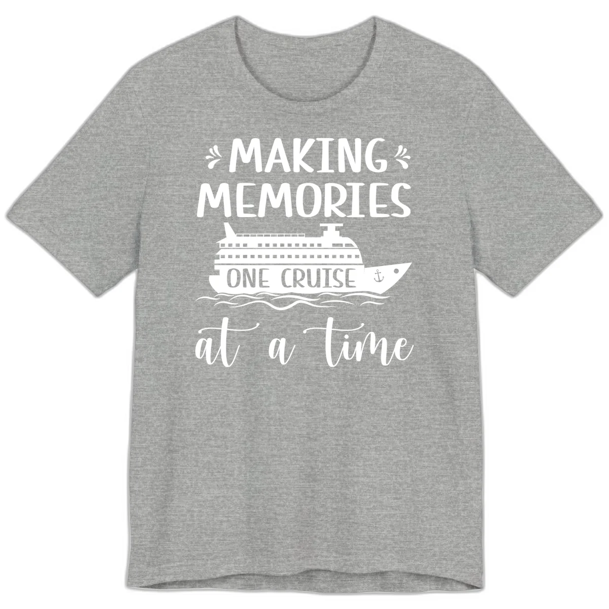 Making Memories One Cruise At A Time Premium T-Shirt in Athletic Heather