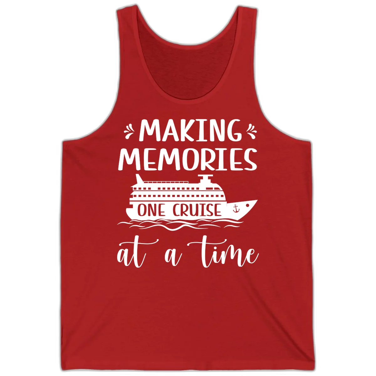 Making Memories One Cruise At A Time Tank in Red