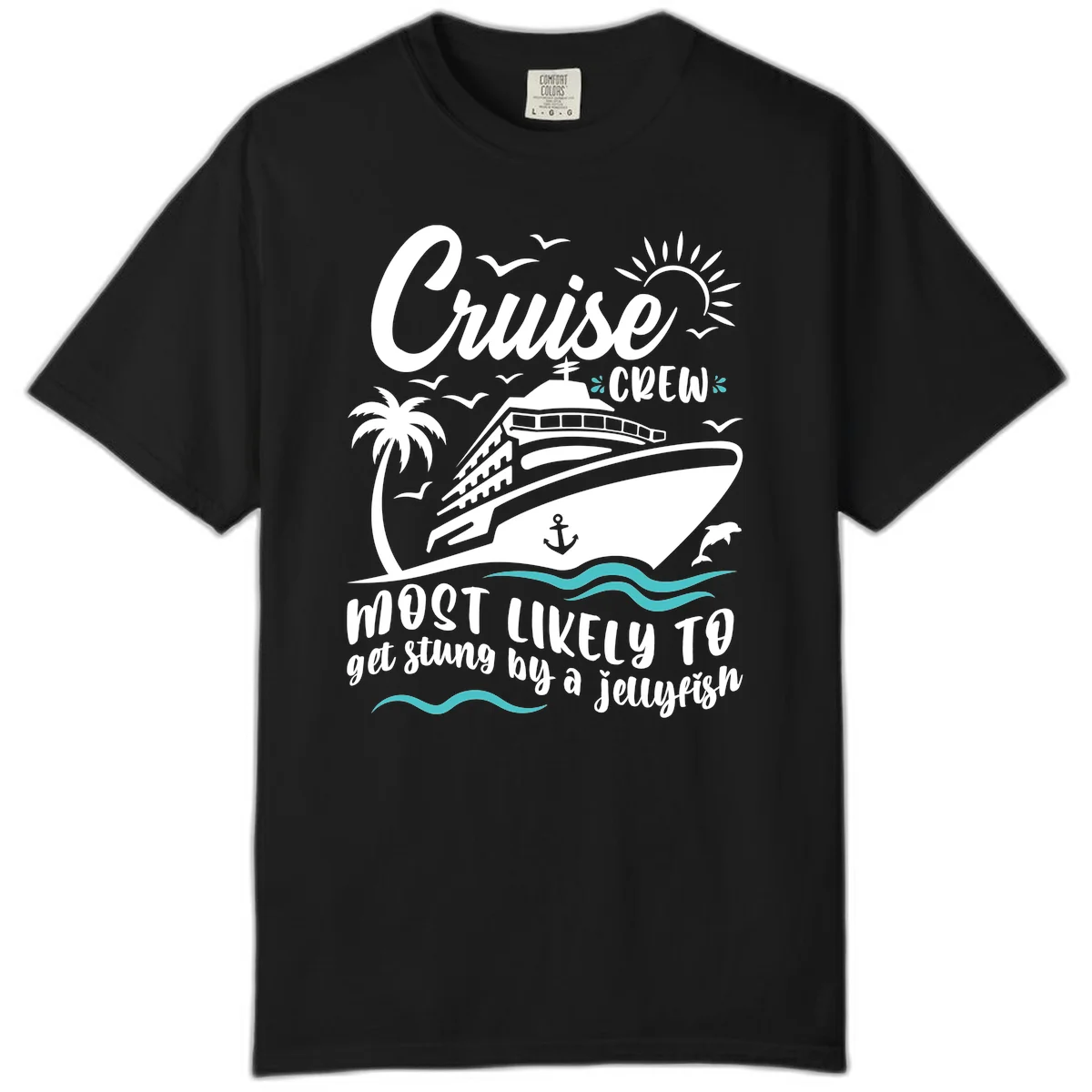 Cruise Crew Jellyfish Sting Comfort Color in Black