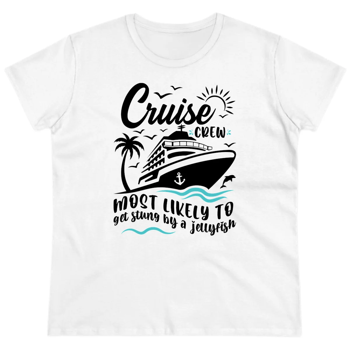 Cruise Crew Jellyfish Sting Ladies Tee in White