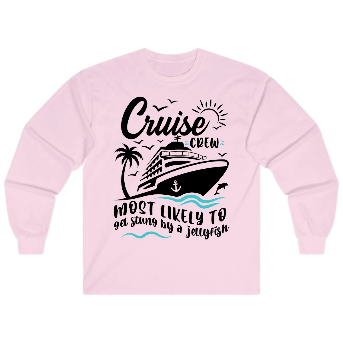 Cruise Crew Jellyfish Sting Long Sleeve in Light Pink