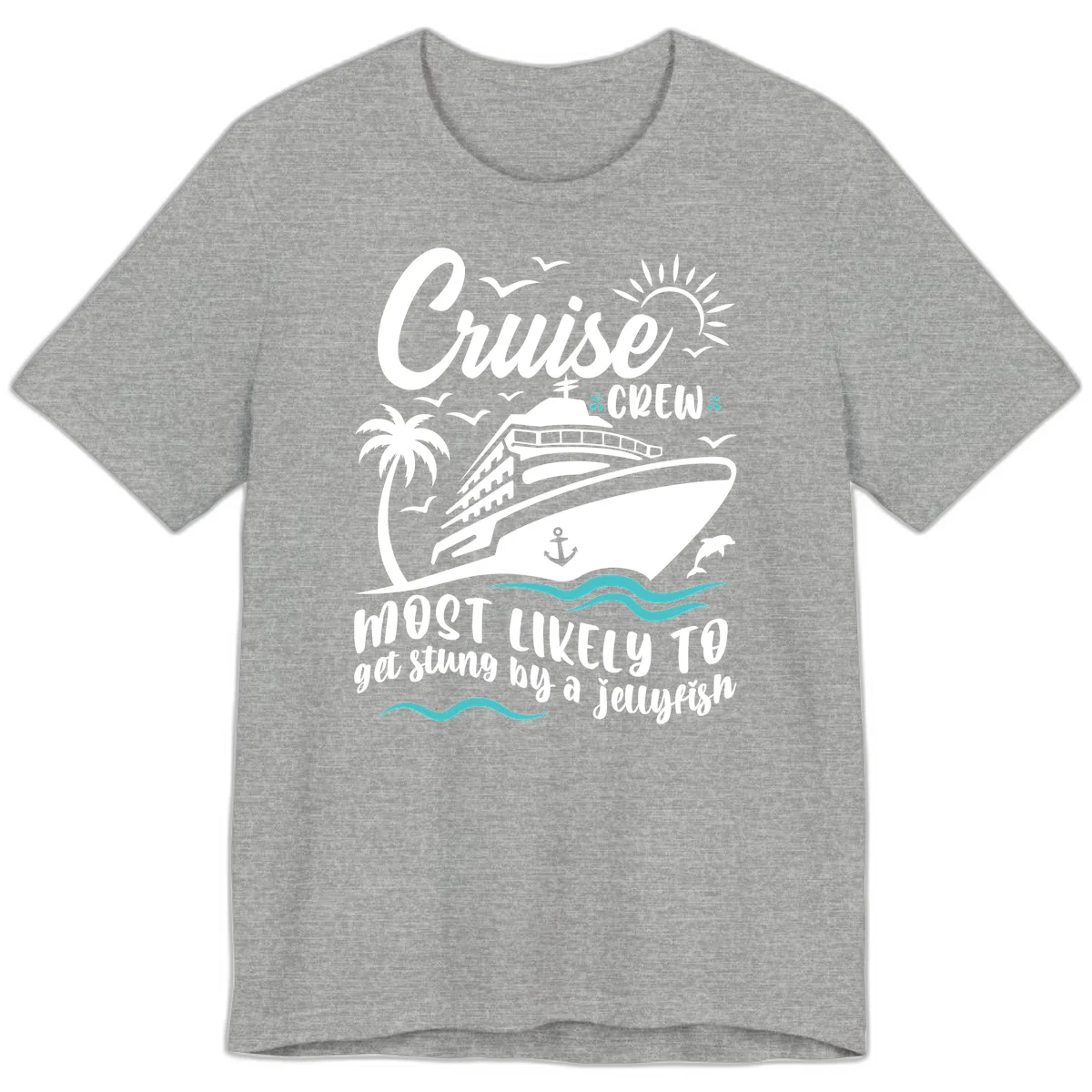Cruise Crew Jellyfish Sting Premium T-Shirt in Athletic Heather