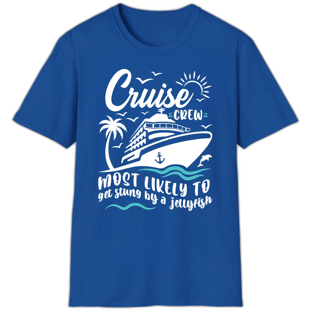 Cruise Crew Jellyfish Sting T-Shirt in Royal