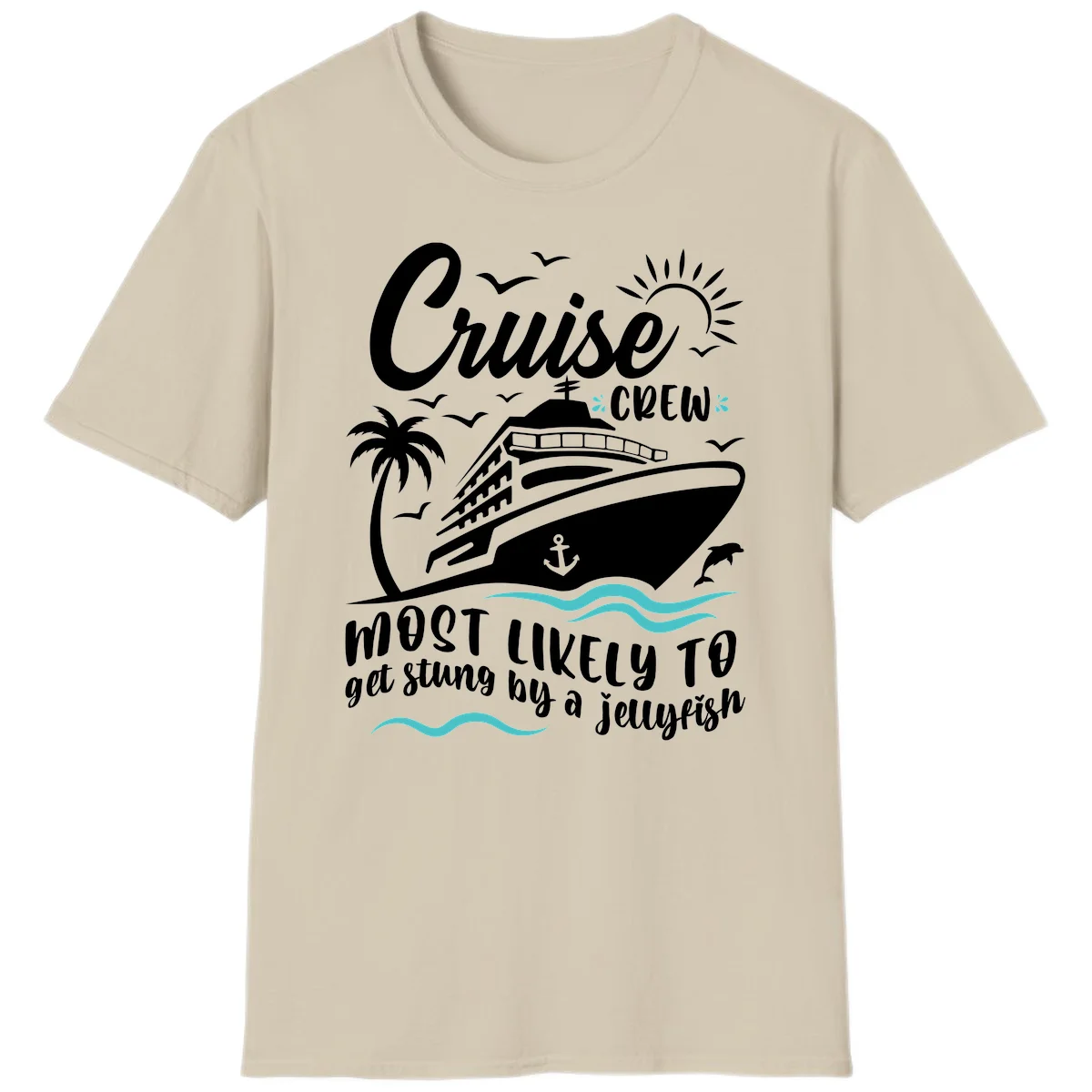 Cruise Crew Jellyfish Sting T-Shirt in Sand