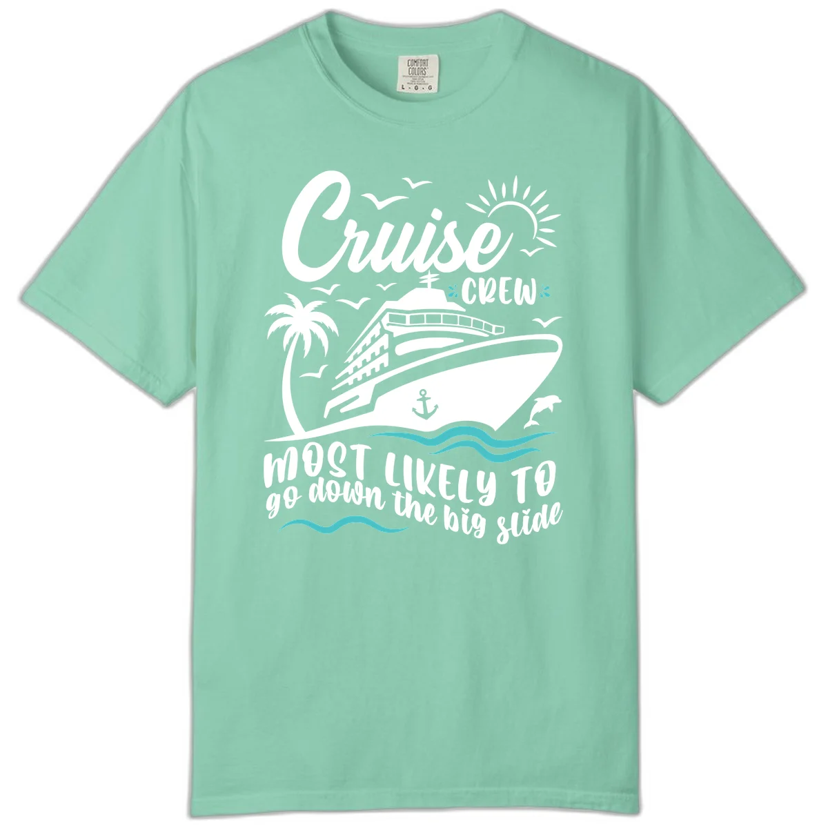 Cruise Crew Most Likely Big Slide Comfort Color in Island Reef
