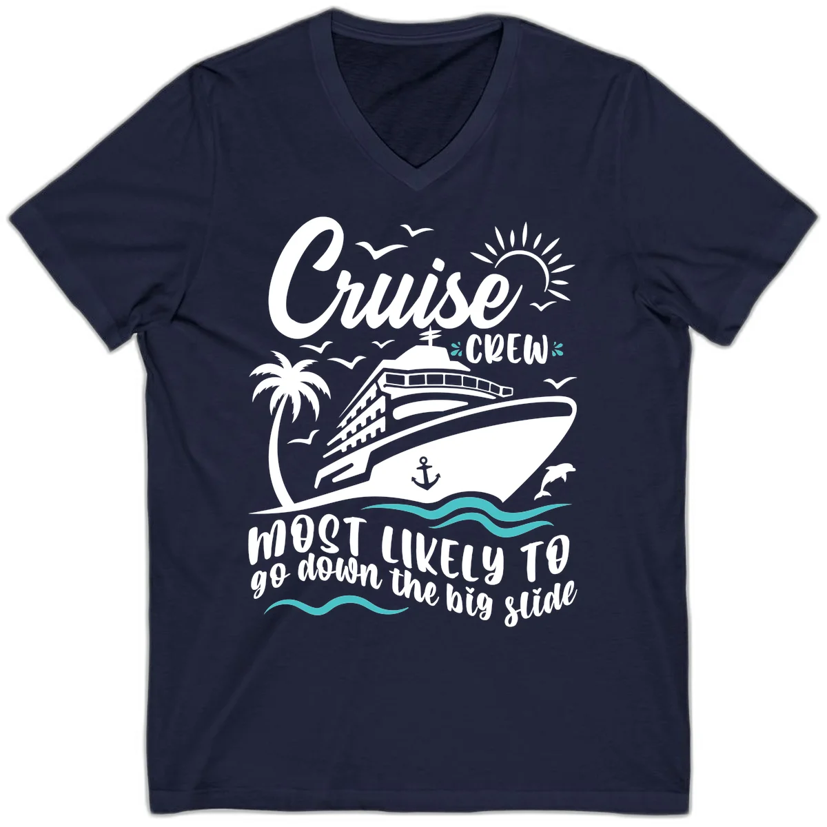 Cruise Crew Most Likely Big Slide V-Neck in Navy