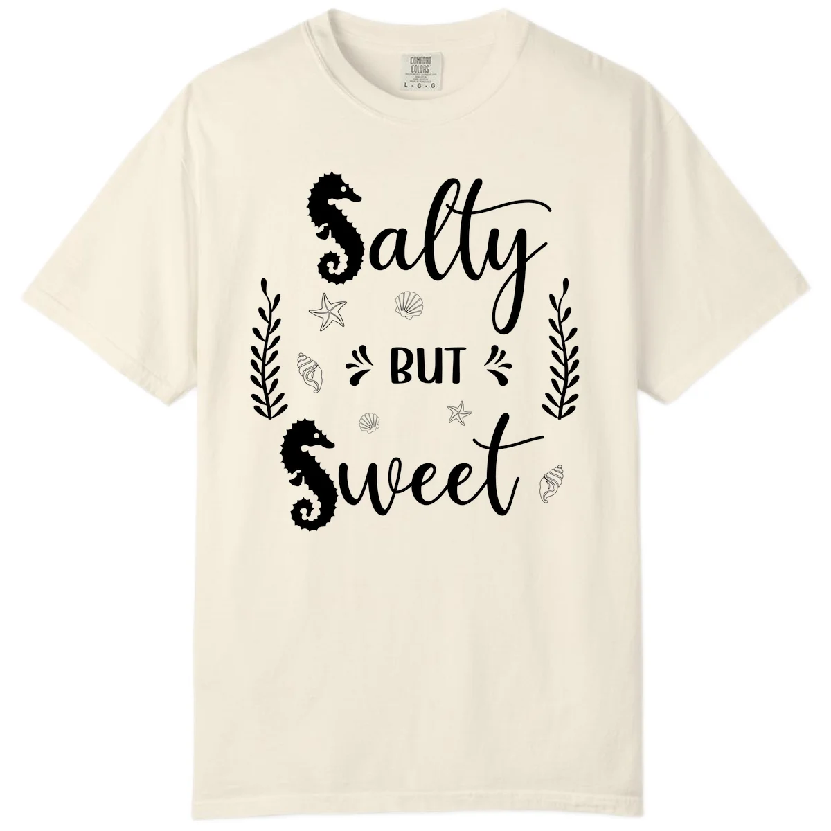Salty But Sweet Nautical Design Comfort Color in Ivory