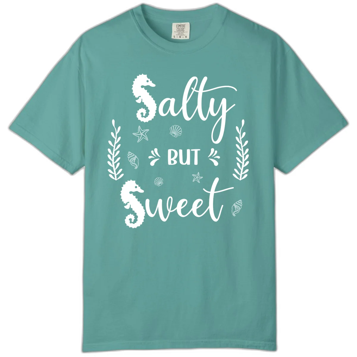 Salty But Sweet Nautical Design Comfort Color in Seafoam