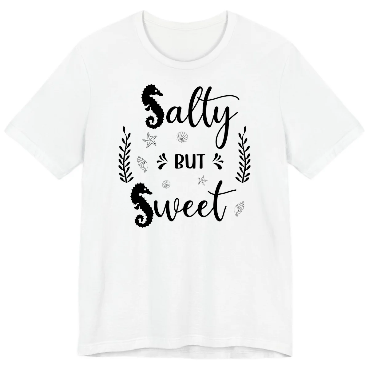 Salty But Sweet Nautical Design Premium T-Shirt in White