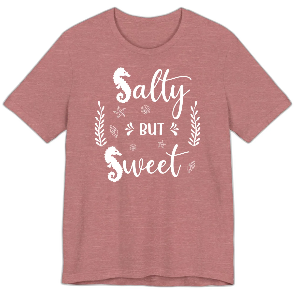 Salty But Sweet Nautical Design Premium T-Shirt in Heather Mauve