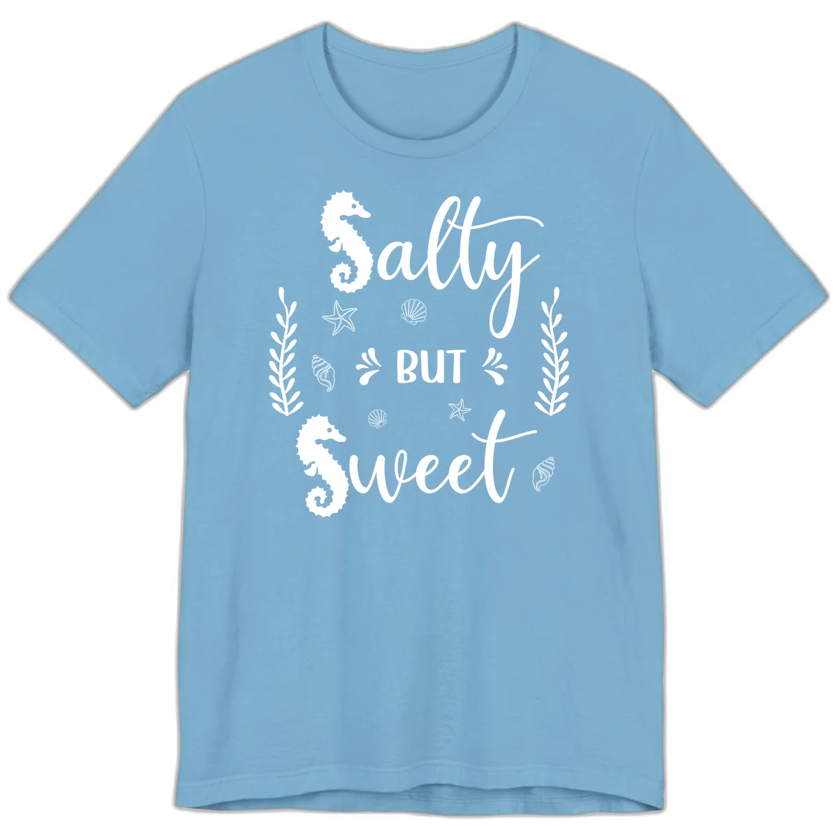 Salty But Sweet Nautical Design Premium T-Shirt in Ocean Blue