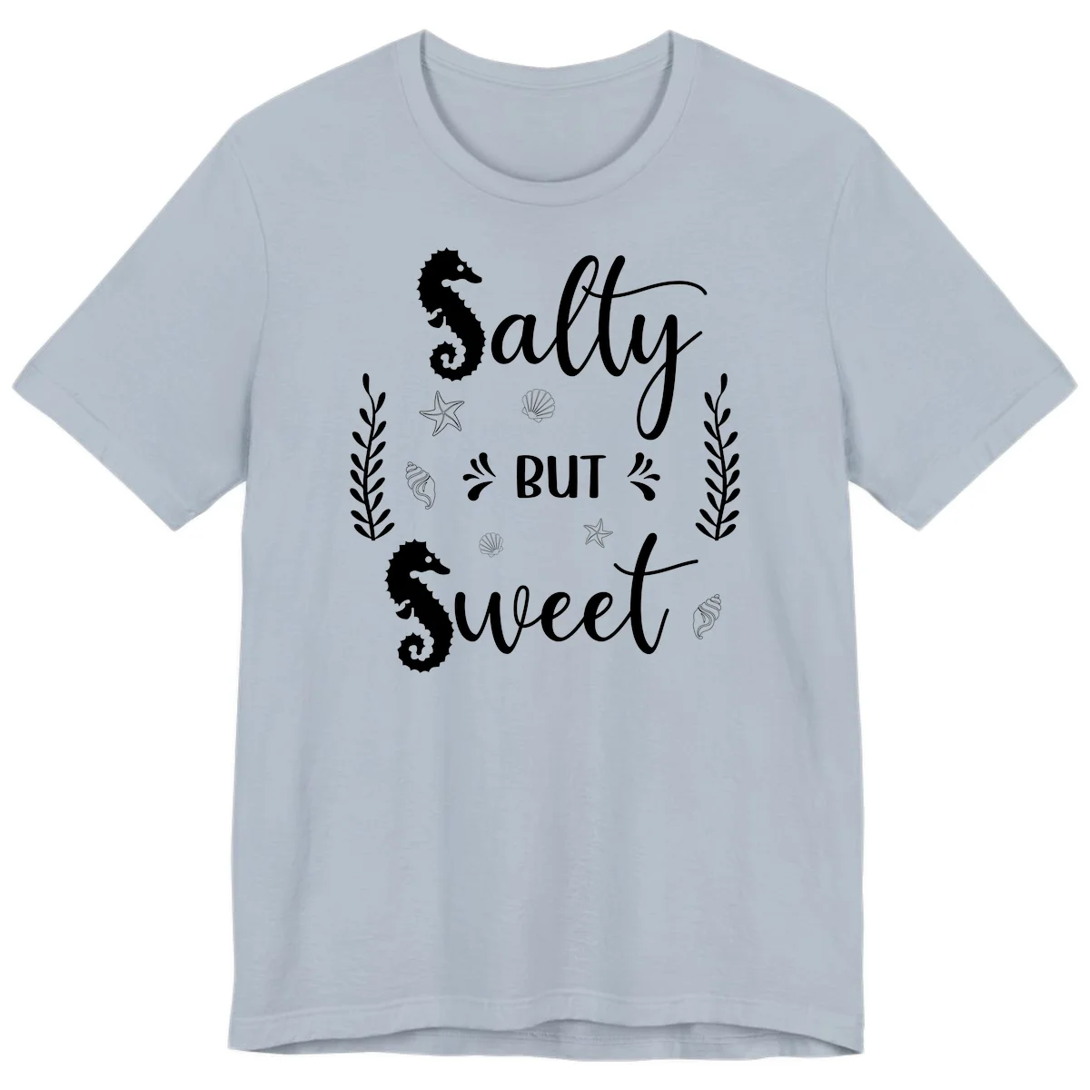 Salty But Sweet Nautical Design Premium T-Shirt in Light Blue