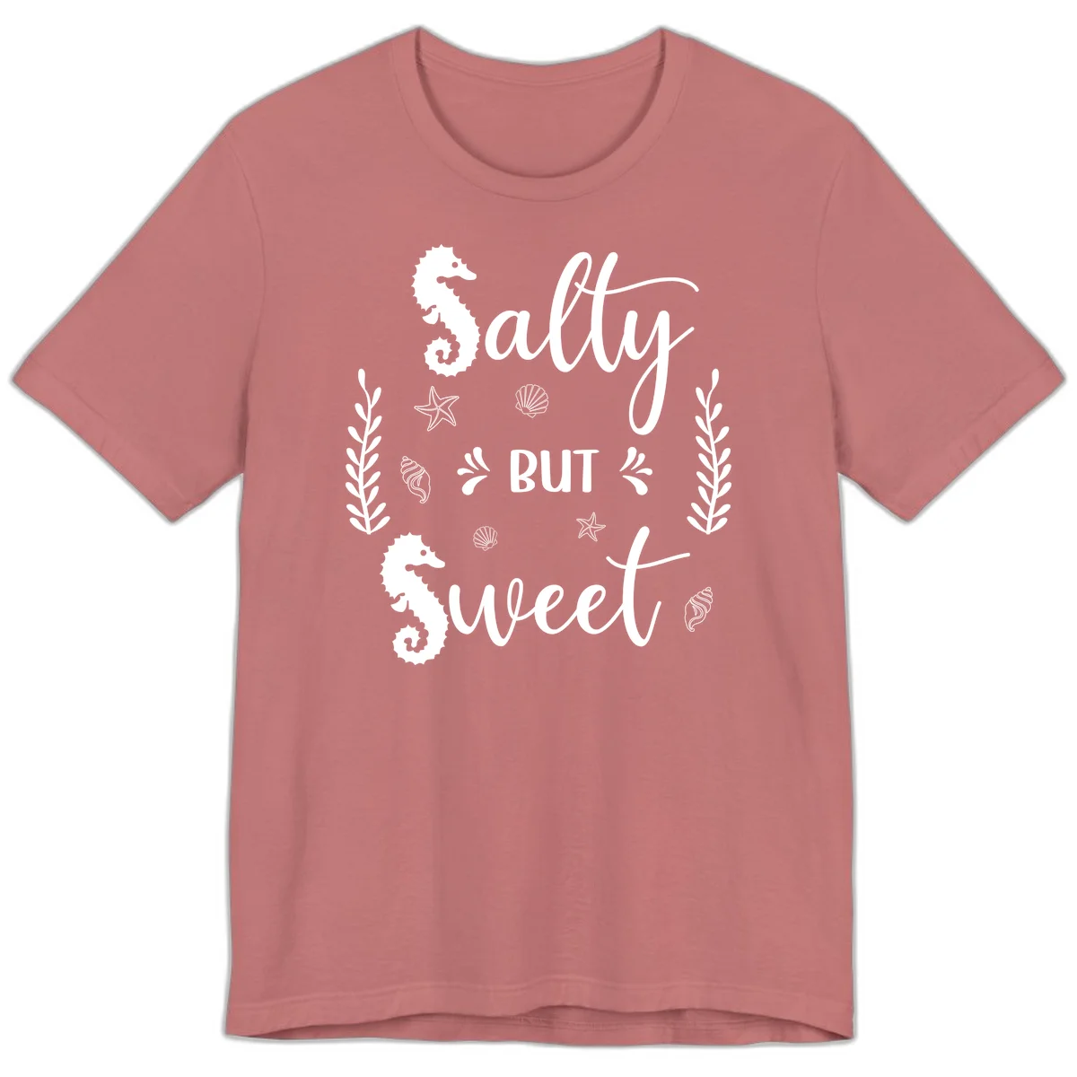 Salty But Sweet Nautical Design Premium T-Shirt in Mauve
