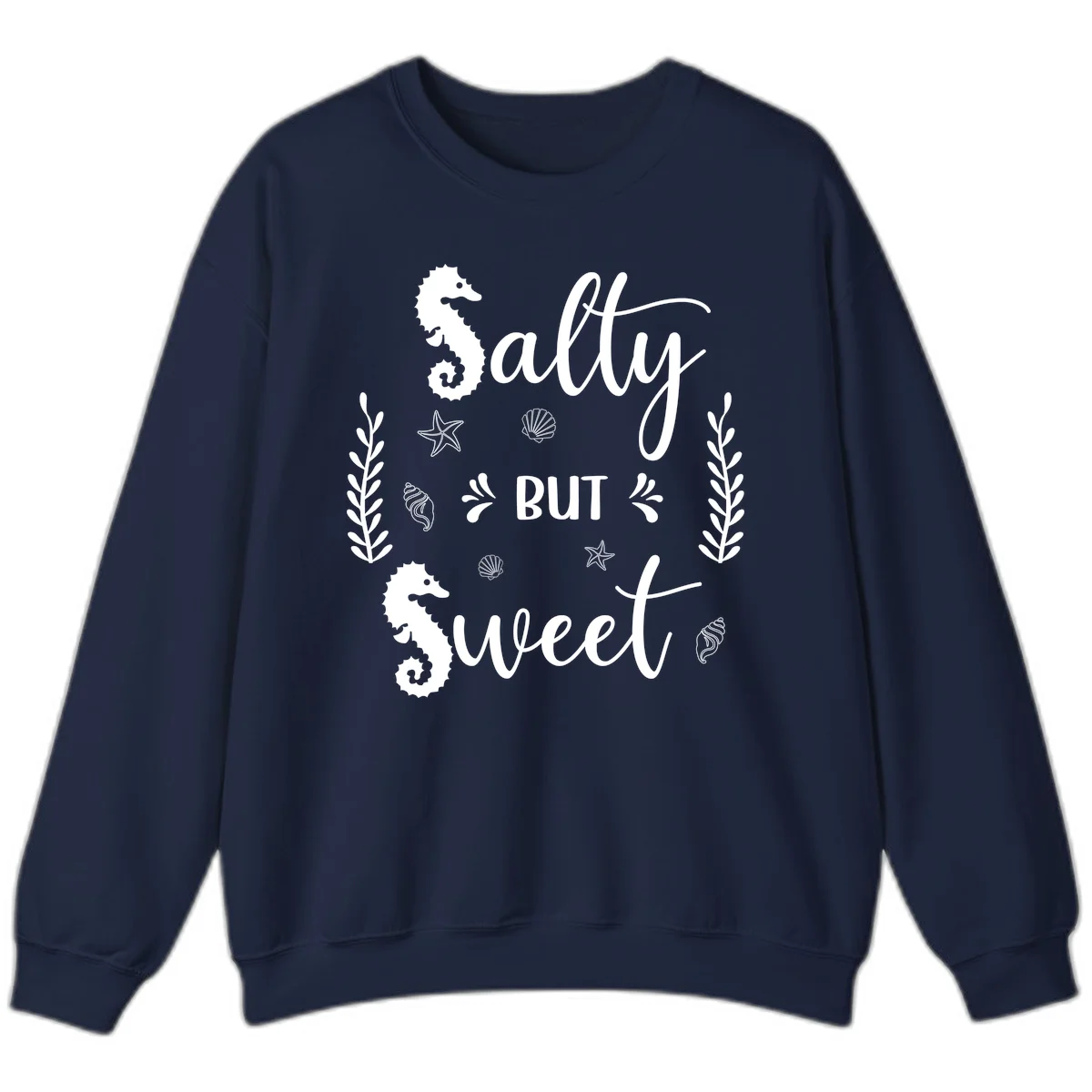 Salty But Sweet Nautical Design Sweatshirt in Navy