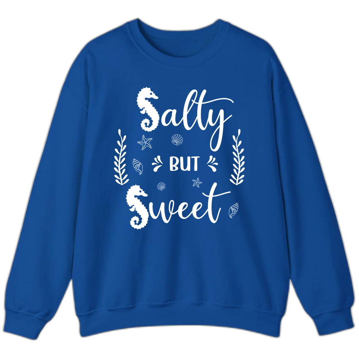 Salty But Sweet Nautical Design Sweatshirt in Royal