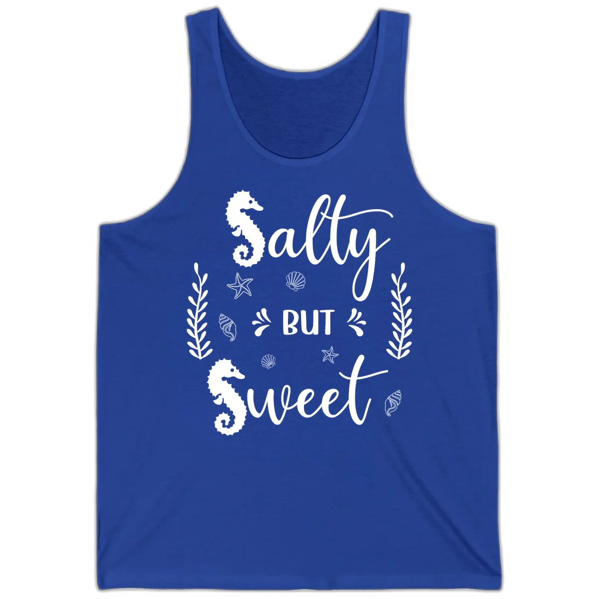 Salty But Sweet Nautical Design Tank in True Royal
