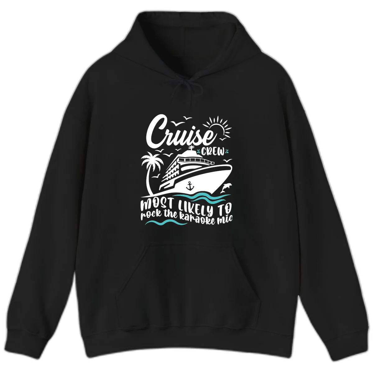 Cruise Crew Karaoke Night Hoodie in Black