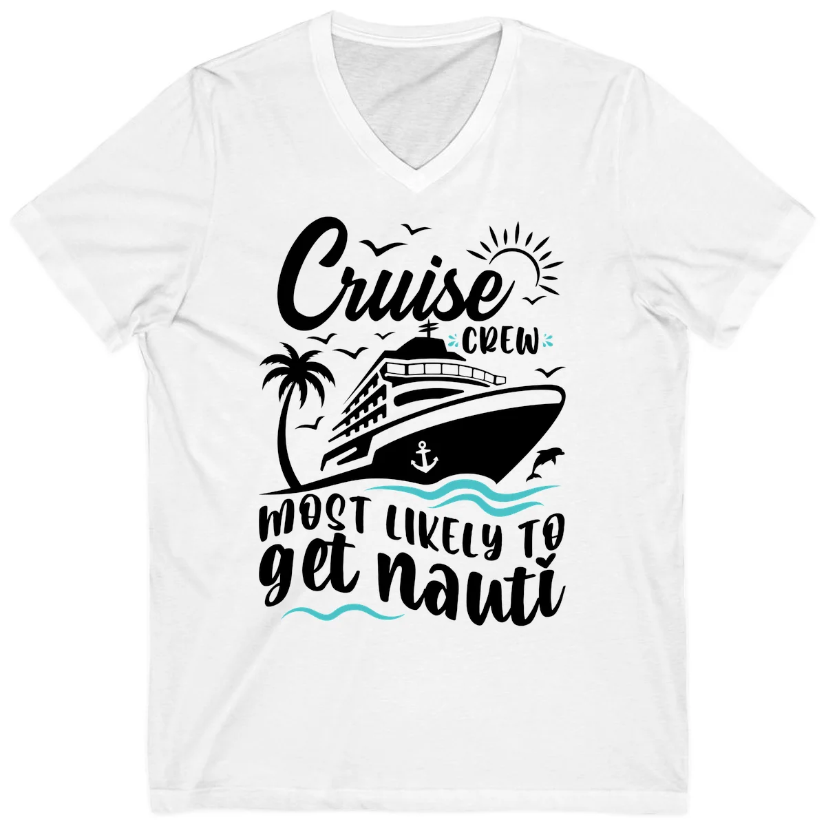 Cruise Crew Most Likely To Get Nauati V-Neck in White