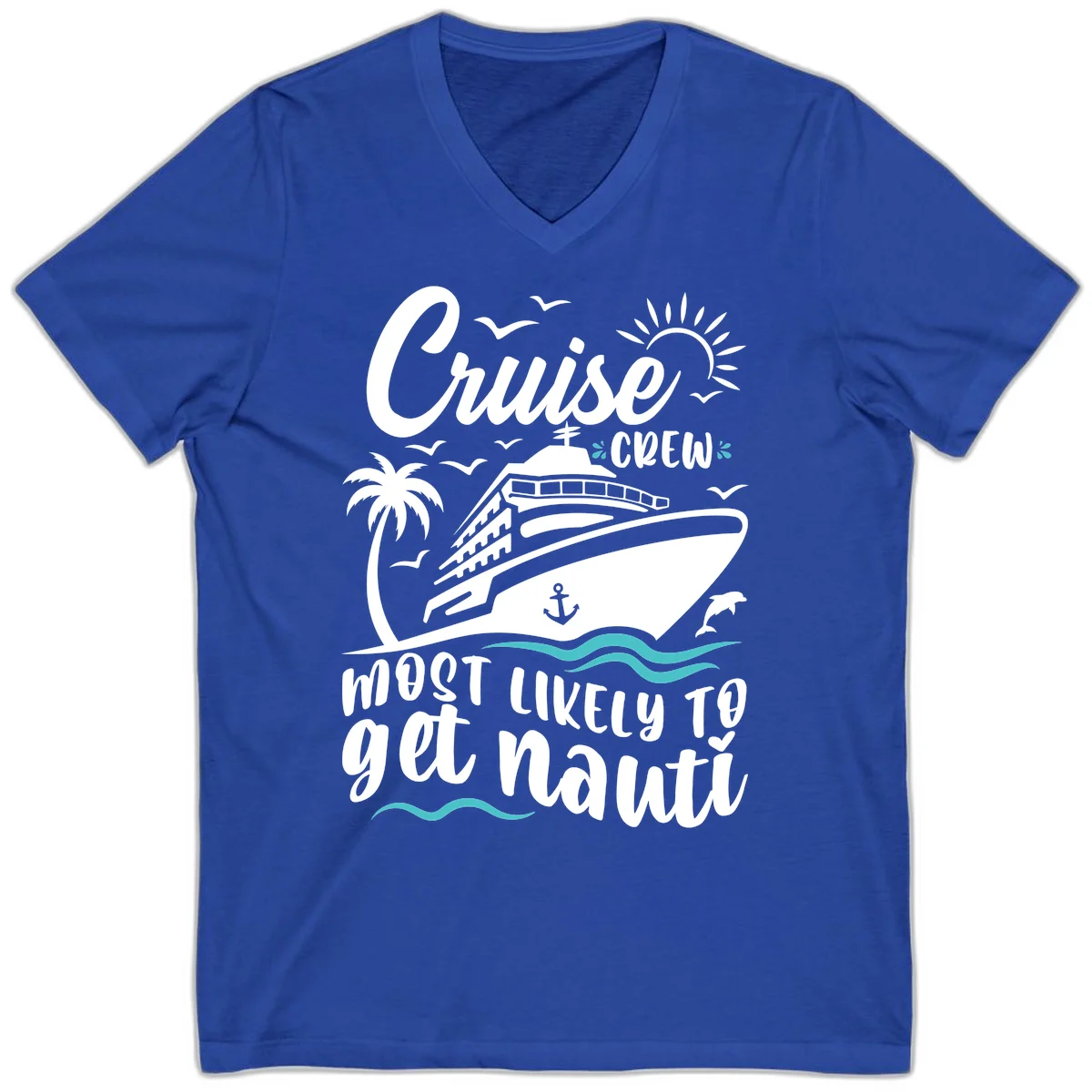 Cruise Crew Most Likely To Get Nauati V-Neck in True Royal