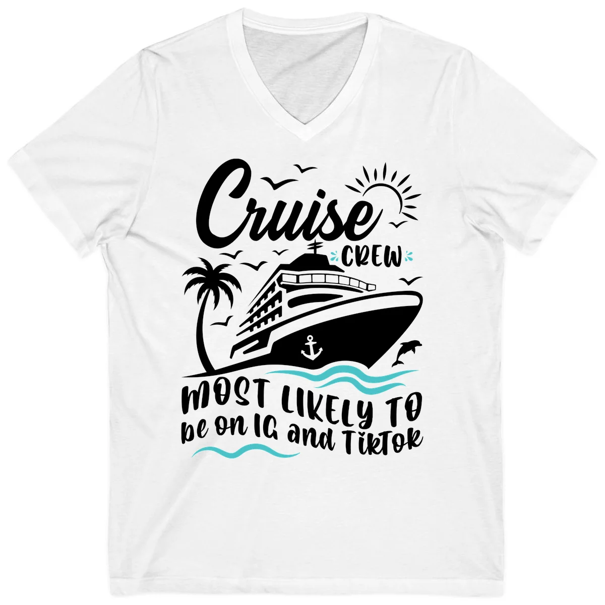 Cruise Crew Most Likely To V-Neck in White