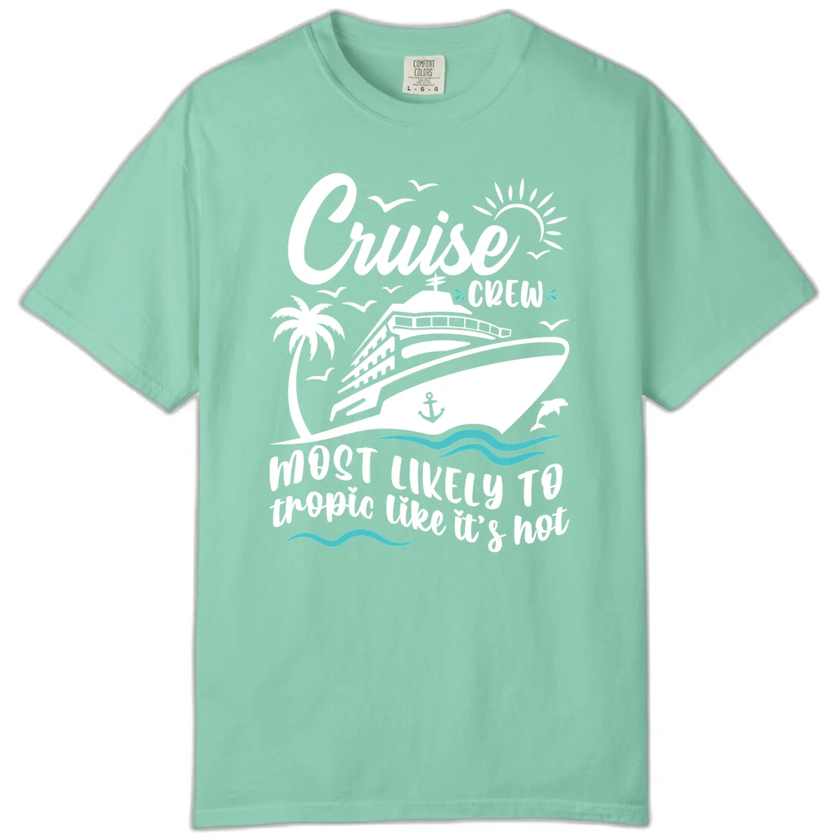 Cruise Crew Tropical Vibes Comfort Color in Island Reef
