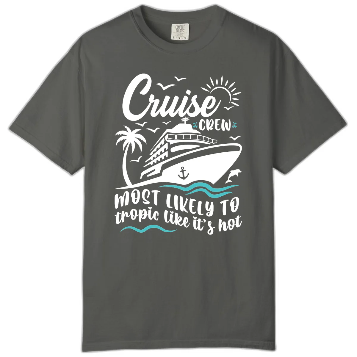 Cruise Crew Tropical Vibes Comfort Color in Pepper