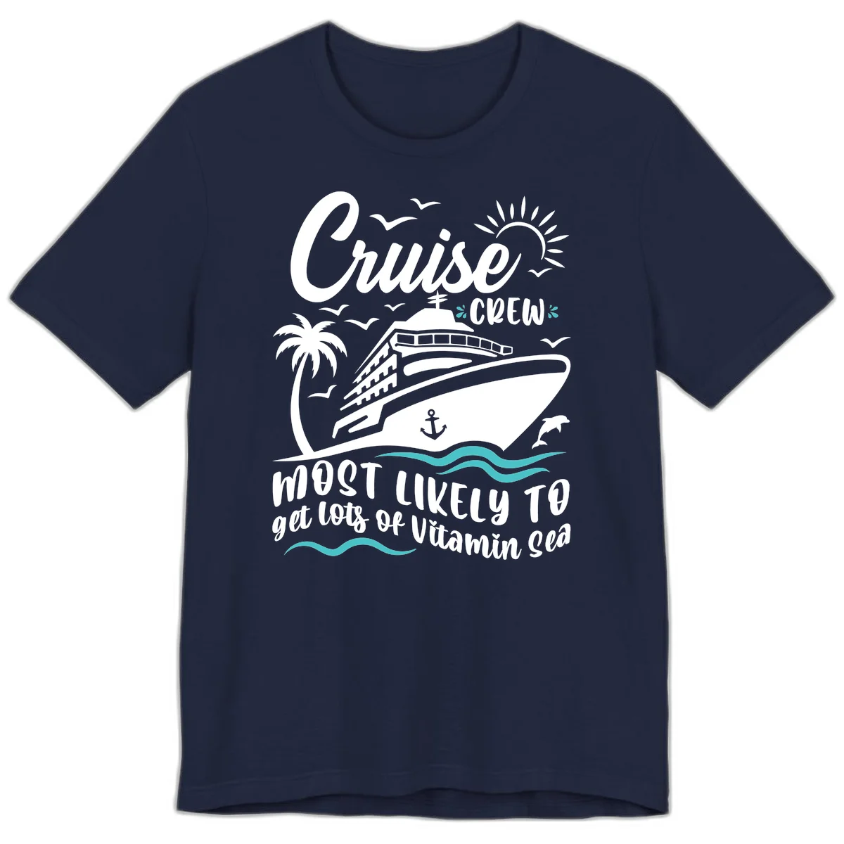 Cruise Crew Vitamin Sea Premium T-Shirt in Navy