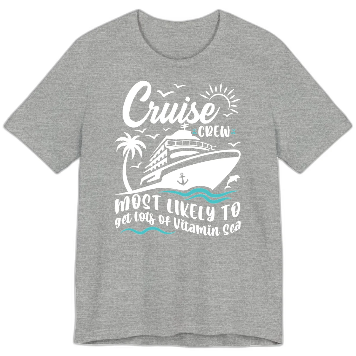 Cruise Crew Vitamin Sea Premium T-Shirt in Athletic Heather