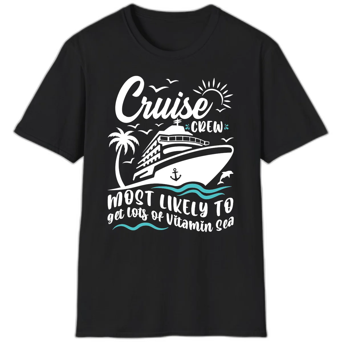 Cruise Crew Vitamin Sea T-Shirt in Black