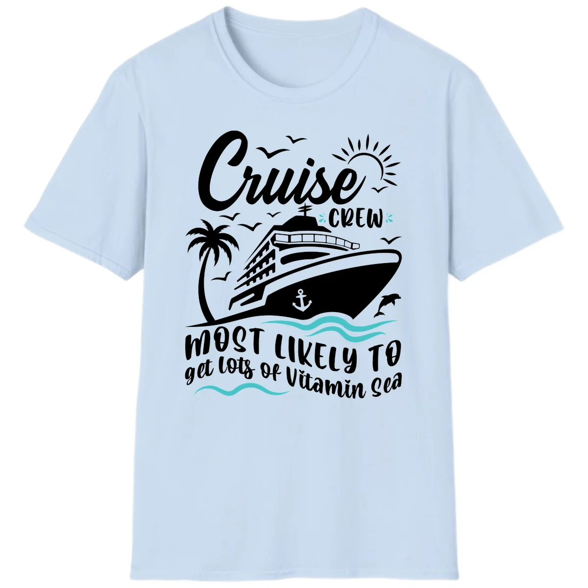 Cruise Crew Vitamin Sea T-Shirt in Light Blue