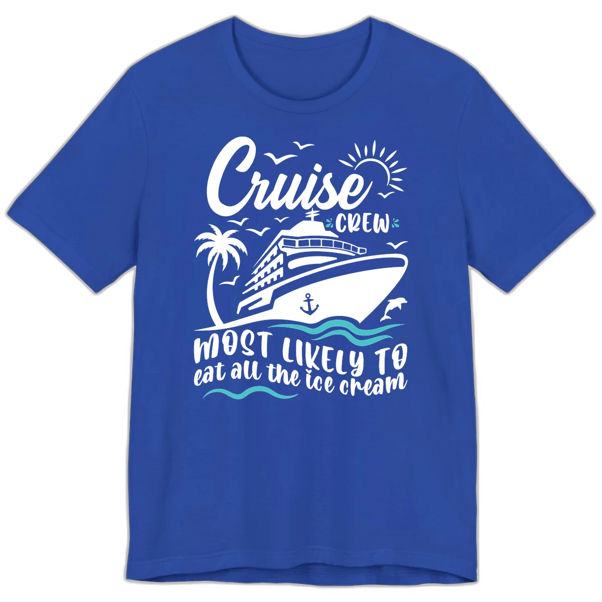 Cruise Crew Ice Cream Vacation Premium T-Shirt in True Royal