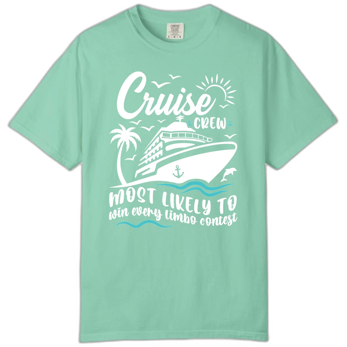 Cruise Crew Limbo Contest Comfort Color T-Shirt in Island Reef