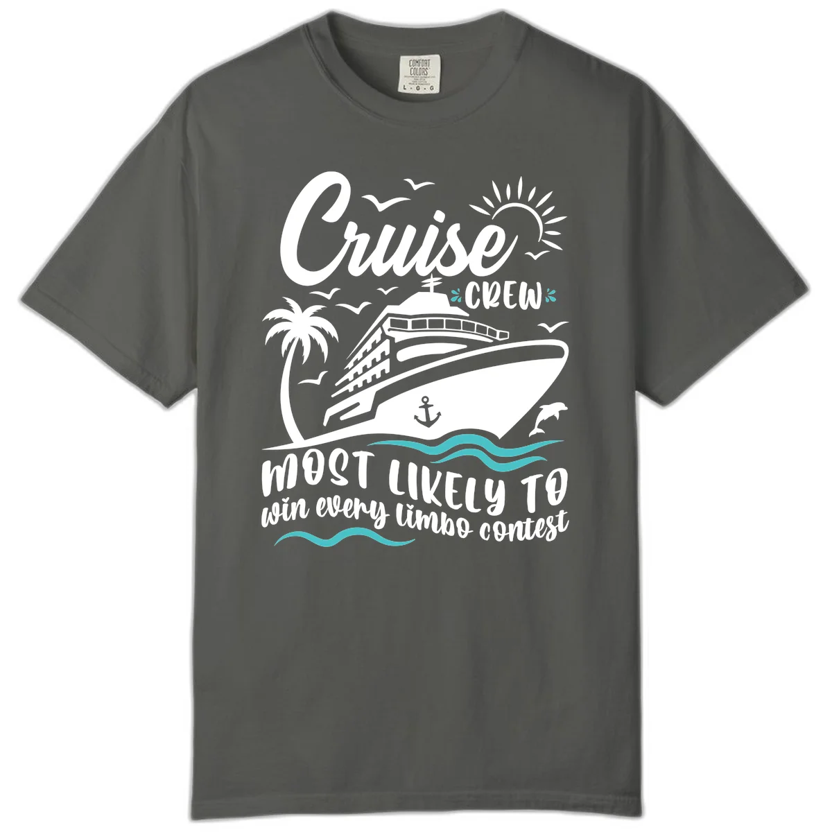 Cruise Crew Limbo Contest Comfort Color T-Shirt in Pepper