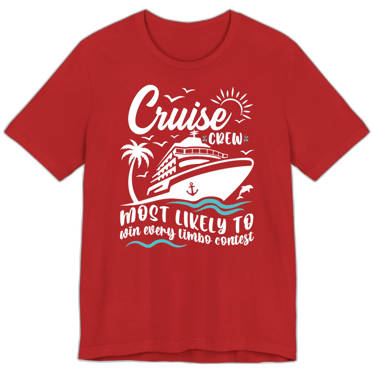 Cruise Crew Limbo Contest Premium T-Shirt in Red